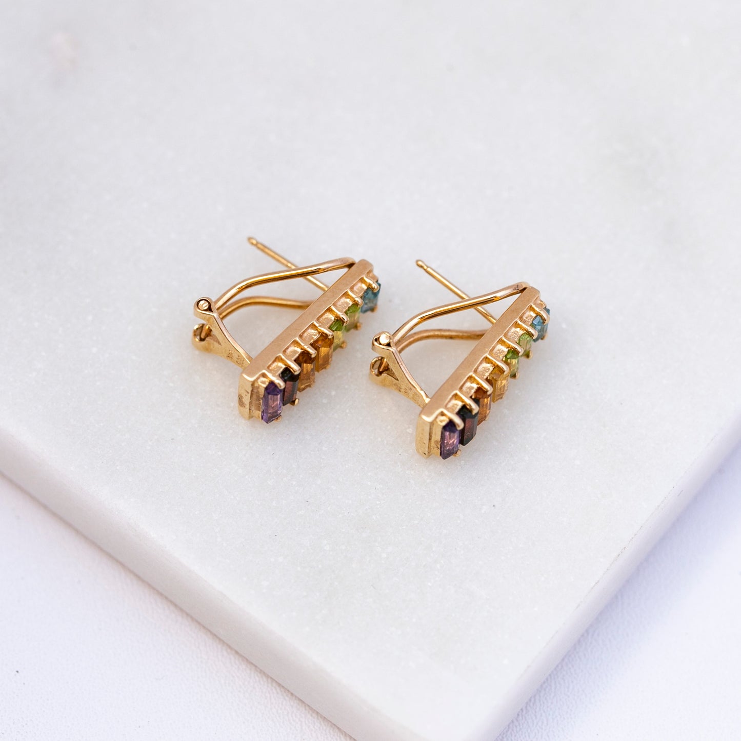 Colorful Gemstone Xylophone Earrings