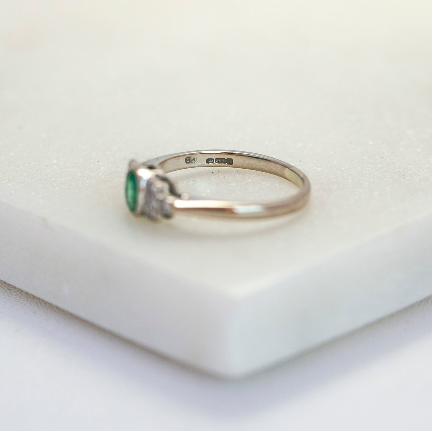 Mid-Century Emerald & Diamond Ring