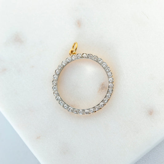 Art Deco Diamond Circle Pendant