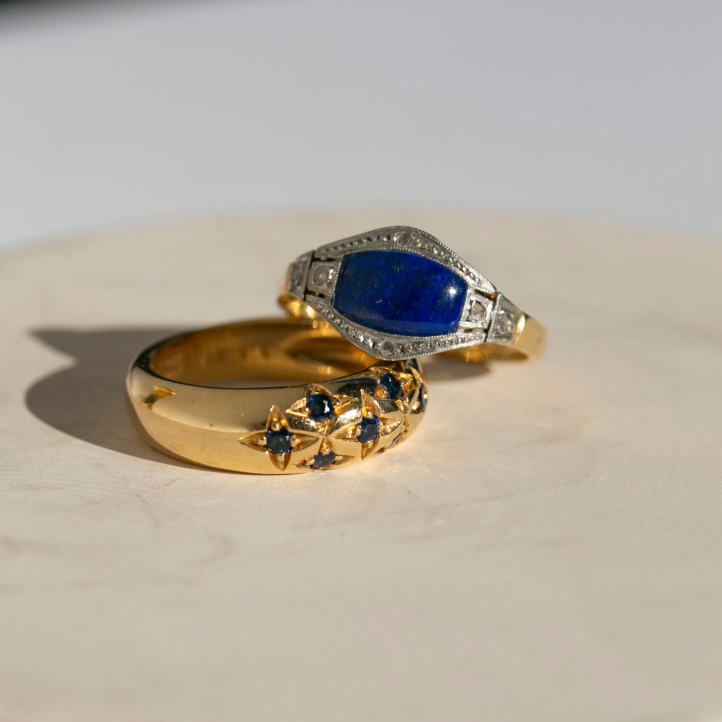 Vintage Chaumet Gold & Sapphire Star Ring