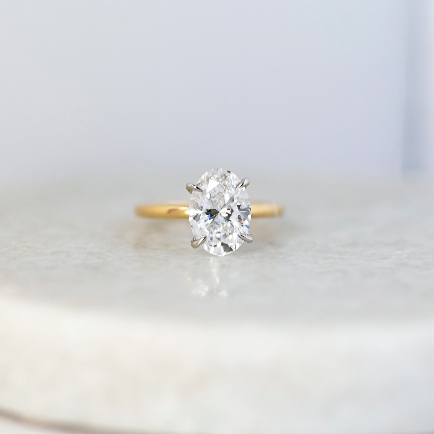 Custom 3.07ct Oval Solitaire