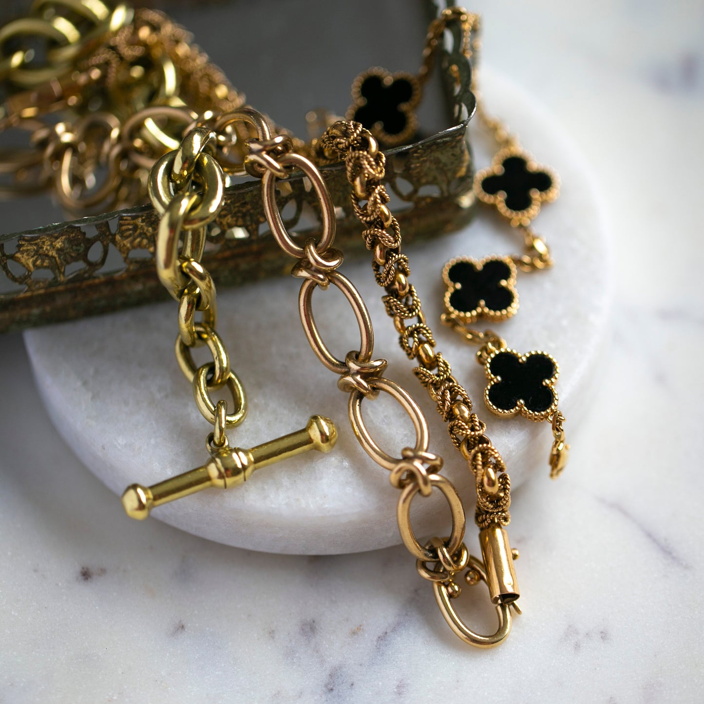 Vintage Egyptian Gold Byzantine Bracelet