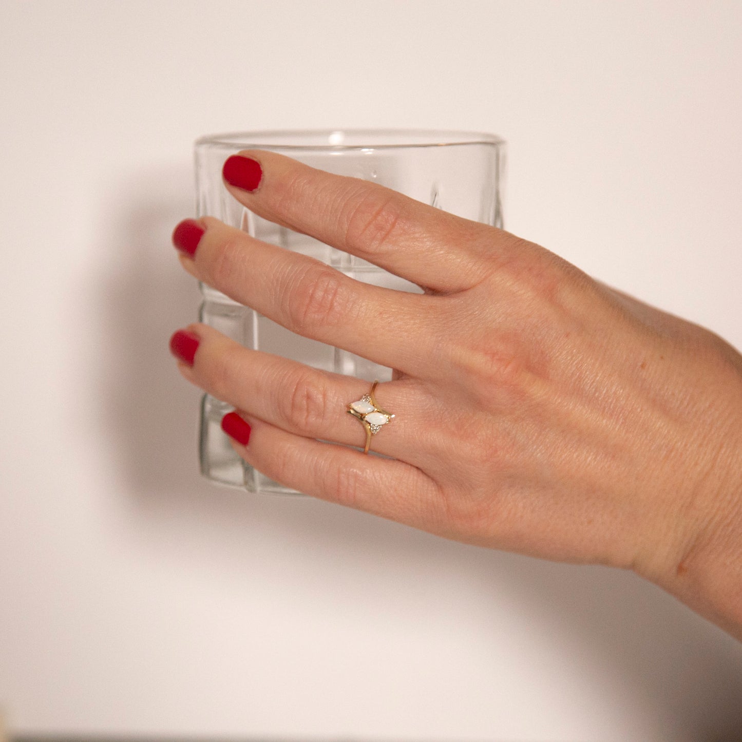 Marquise Opal Toi et Moi Ring