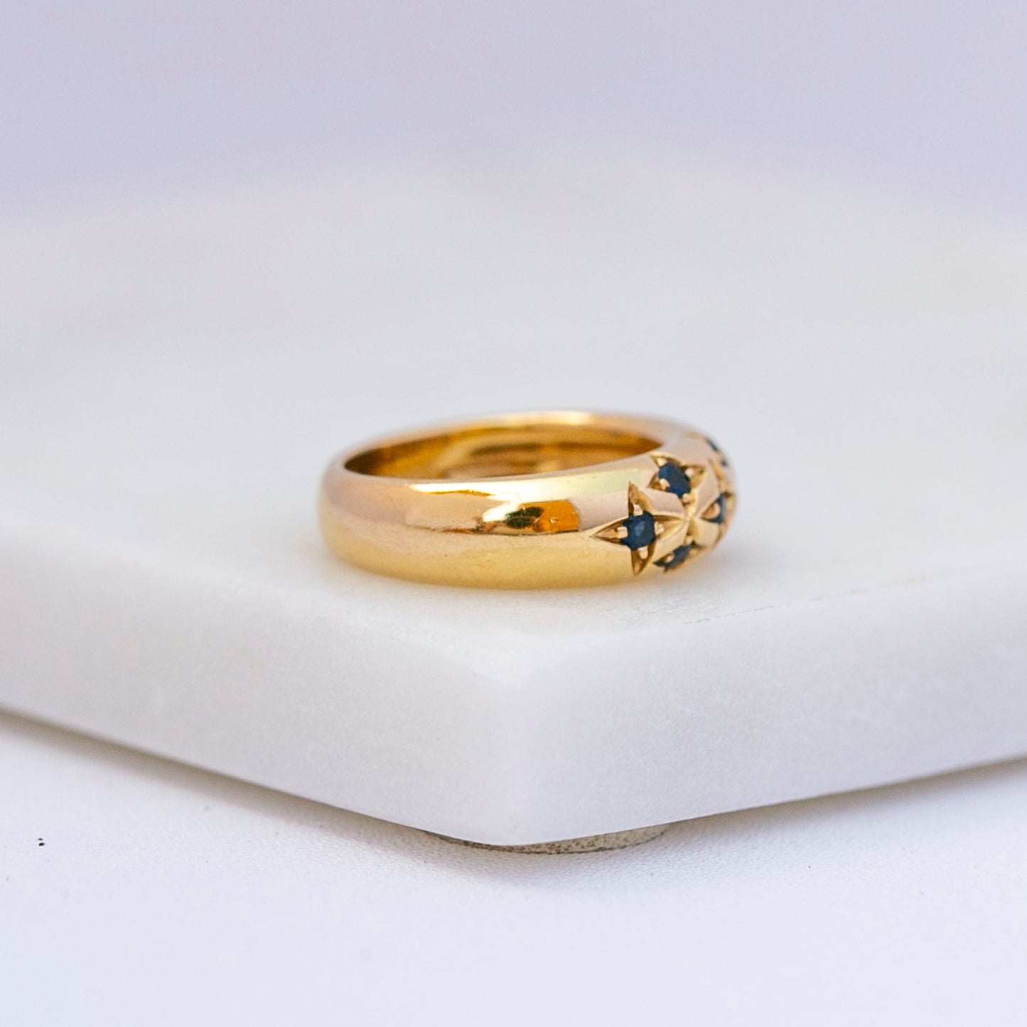 Vintage Chaumet Gold & Sapphire Star Ring