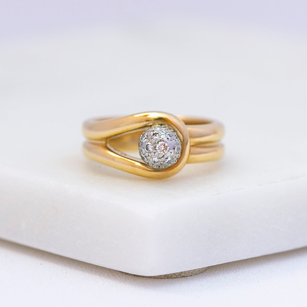 Vintage Tiffany Diamond Ball Ring