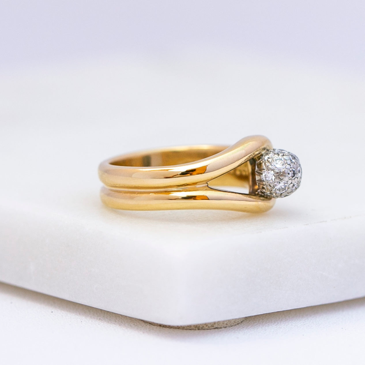 Vintage Tiffany Diamond Ball Ring