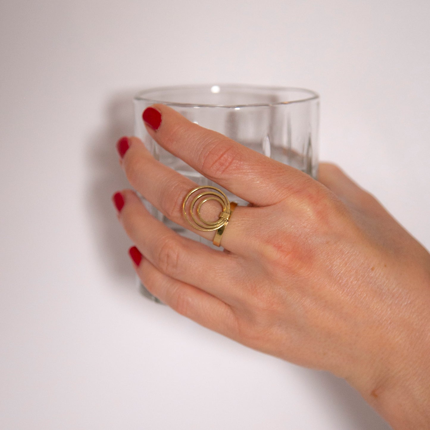 Gold Concentric Circle Ring