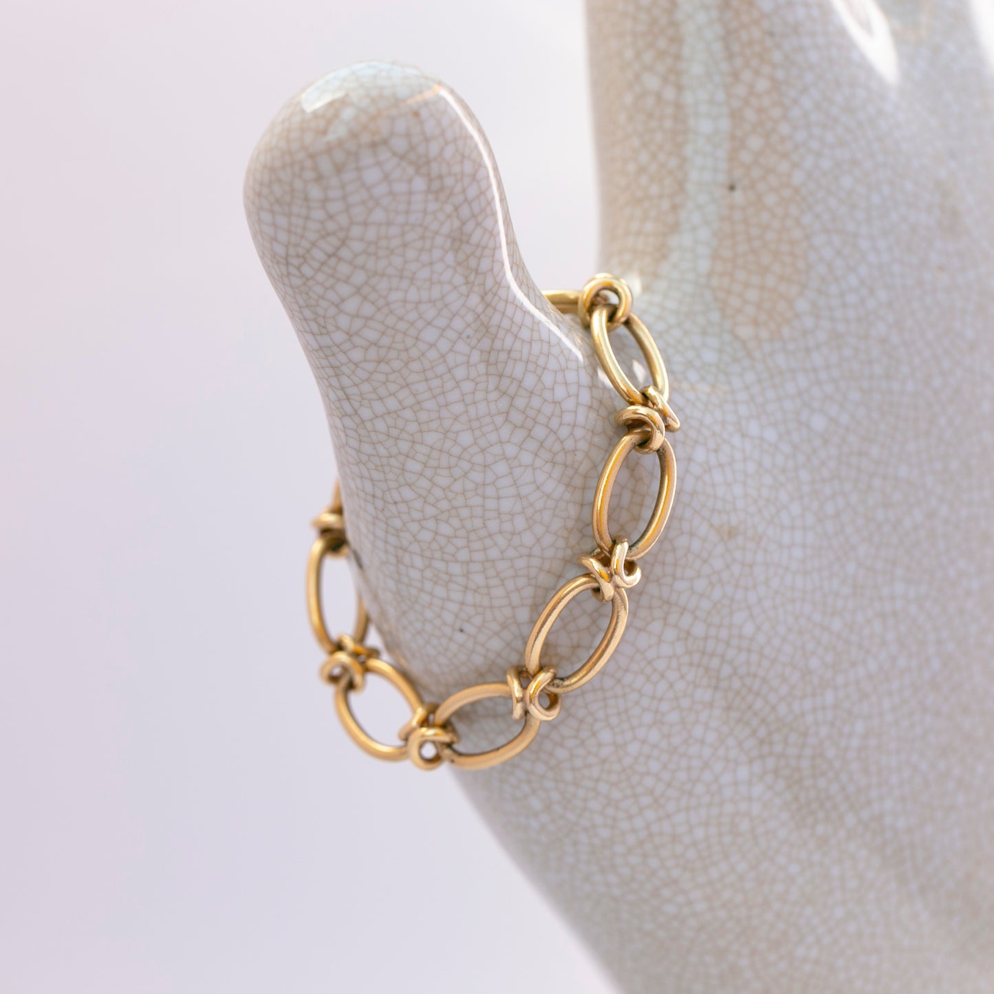 Vintage Rosy Gold Link Bracelet