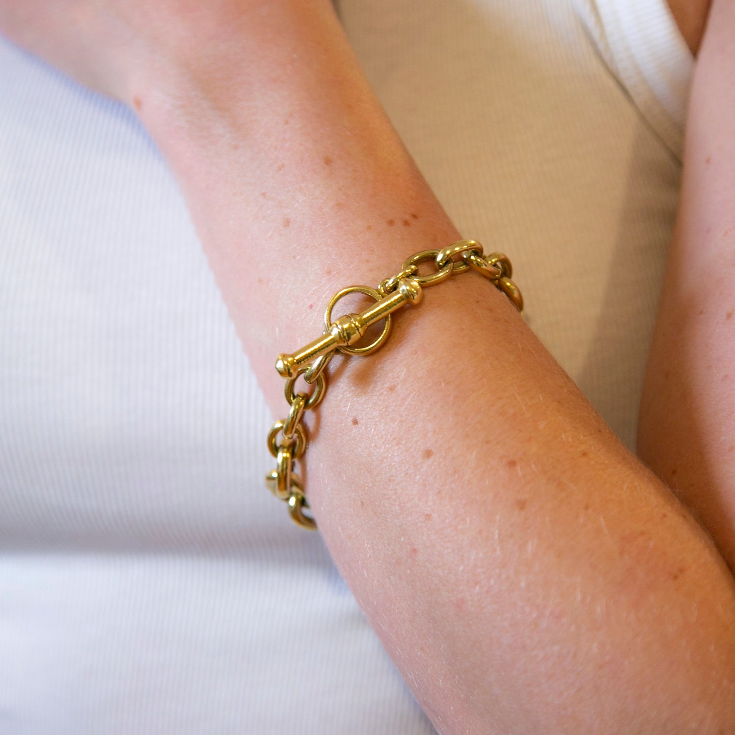 Heavy Gold Kieselstein-Cord Bracelet