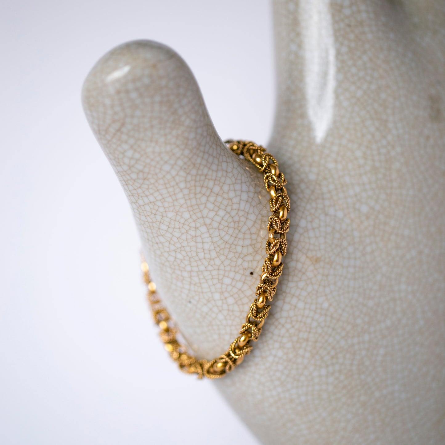 Vintage Gold Byzantine Bracelet with Egyptian Assay Markings