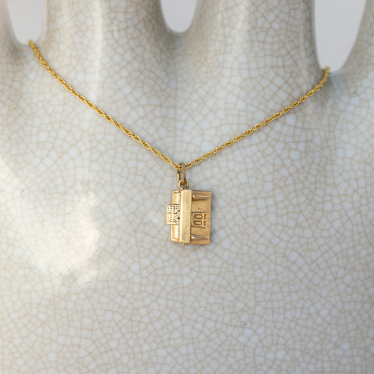 Vintage Enamel Upright Piano Charm