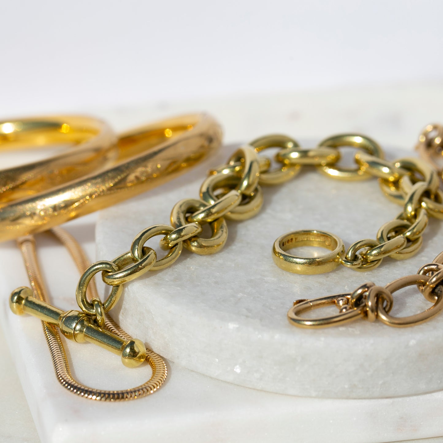 Heavy Gold Kieselstein-Cord Bracelet