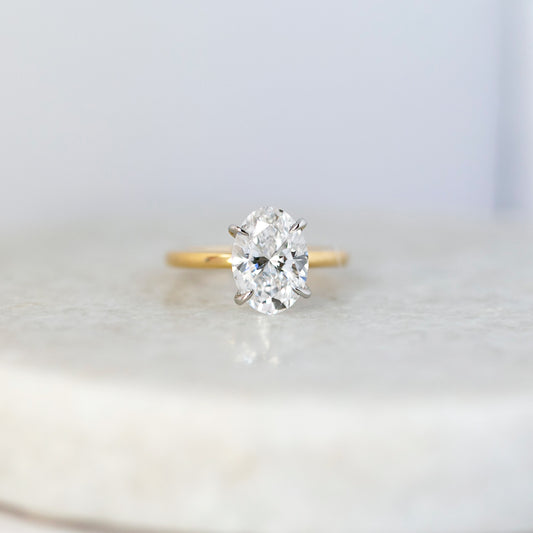 Custom 3.07ct Oval Solitaire