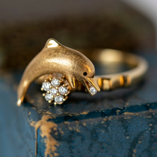 Vintage Teufel Dolphin Spinner Ring